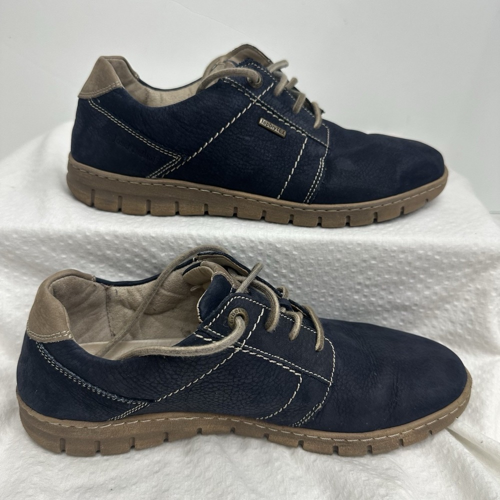 41 Josef Seibel Steffi 59 Waterproof Navy Blue Leather Casual Sneaker 10 Womens - Picture 8 of 14